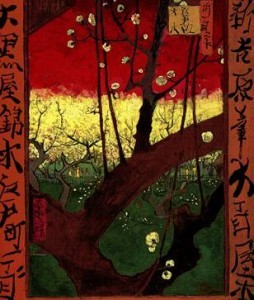 Van gogh - japonaiserie, le prunier en fleurs